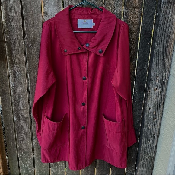 Janska Lizzy Raincoat In Red Sz L - Picture 5 of 15